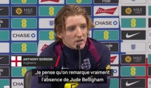 Angleterre - Gordon : "On remarque vraiment l'absence de Jude Bellingham"