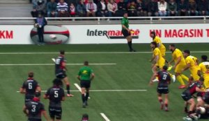 TOP 14 - Essai de Jiuta WAINIQOLO (LOU) - LOU Rugby - Stade Rochelais