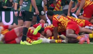 TOP 14 - Essai de Ignacio RUIZ (USAP) - US Montauban - USA Perpignan