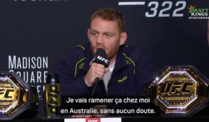 UFC 322 - Della Maddalena : "Je vais ramener cette ceinture chez moi en Australie"