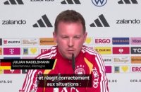 Allemagne - Nagelsmann : "Nous devons jouer vers l’avant, même au risque que quelque chose arrive"