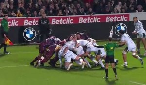 TOP 14 - Essai de Gaetan BARLOT (UBB) - Union Bordeaux-Bègles - Section Paloise