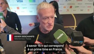 Bleus - Deschamps sur l'horaire des matches : "Ce n'est pas l'idéal"