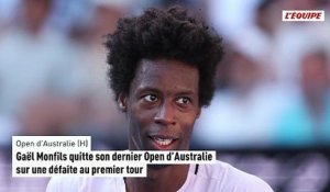 Gaël Monfils quitte son dernier Open d'Australie sur une défaite au premier tour - Tennis - Open d'Australie