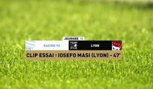 TOP 14 - Essai de Iosefo MASI (LOU) - Racing 92 - LOU Rugby