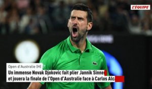 Un immense Novak Djokovic fait plier Jannik Sinner et jouera la finale de l'Open d'Australie face à Carlos Alcaraz - Tennis - Open d'Australie