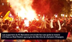 Les supporters du Barça savourent le titre - Foot - Liga