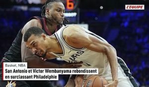 San Antonio et Victor Wembanyama rebondissent en surclassant Philadelphie en NBA - Basket - NBA