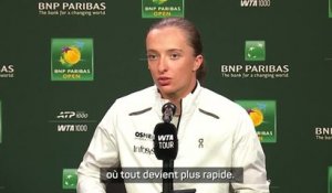 Indian Wells - Swiatek : "Je ne sais pas si nous serions capables de conserver la qualité de jeu sur cinq sets"