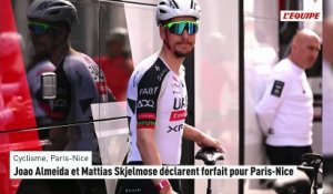 Joao Almeida et Mattias Skjelmose déclarent forfait pour Paris-Nice - Cyclisme - Paris-Nice