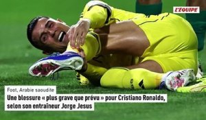 Une blessure « plus grave que prévu » pour Cristiano Ronaldo, selon son entraîneur - Foot