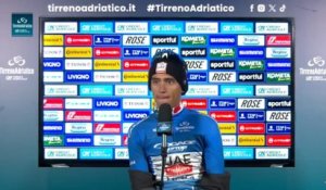Tirreno-Adriatico 2026 - Isaac Del Toro : "C’était assez chaotique et la route était mouillée"