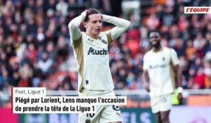 Piégé par Lorient, Lens manque l'occasion de prendre la tête de la Ligue 1 - Foot - Ligue 1