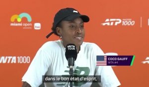 Miami - Gauff : "Mon équipe sait que quand je suis dans le bon état d'esprit..."