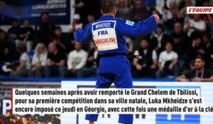 Luka Mkheidze s'impose sur ippon face au tenant du titre et décroche son deuxième sacre européen à Tbilissi - Judo - Championnat d'Europe