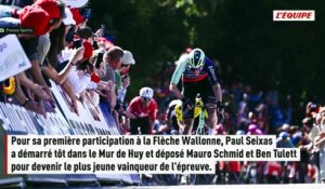 Le coude ensanglanté, Paul Seixas devient le plus jeune vainqueur de la Flèche Wallonne - Cyclisme - Flèche Wallonne