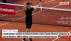 Jannik Sinner réaliste en finale de Rome contre Casper Ruud et vainqueur de son 6e Masters 1000 d'affilée - Tennis - Rome