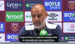 West Ham - Le coach s’excuse pour la relégation et remercie les supporters de leur soutien