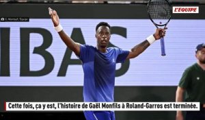 Gaël Monfils s'incline face à Hugo Gaston dès le premier tour de Roland-Garros et fait ses adieux au tournoi - Tennis - Roland-Garros