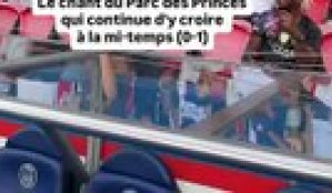Les chants au Parc des Princes continuent de résonner à la mi-temps - Foot - Ligue des champions