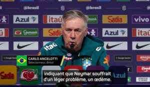 Brésil - Ancelotti n’a “absolument aucune intention” de remplacer Neymar