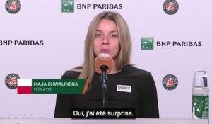 Roland-Garros - Chwalinska surprise du soutien du public français pour elle !