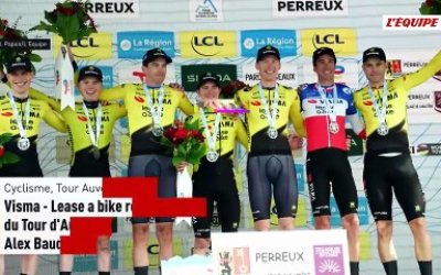 Visma-Lease a bike remporte le chrono par équipes du Tour d'Auvergne Rhône-Alpes, Alex Baudin sauve son maillot jaune - Cyclisme - Tour Auvergne-Rhône-Alpes