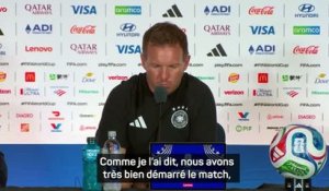 Allemagne - Nagelsmann : “Nous avons géré de manière brillante après l'égalisation”