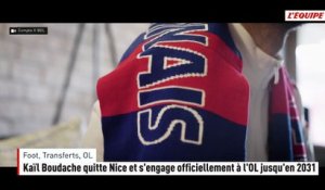 Kaïl Boudache quitte Nice et s'engage officiellement à l'OL jusqu'en 2031 - Foot - Ligue 1 - Transferts