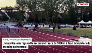 Jimmy Gressier reprend le record de France du 3000 m à Yann Schrub lors du meeting de Montreuil - Athlé
