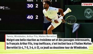 Arthur Fils cède face à Matteo Berrettini au deuxième tour de Wimbledon - Tennis - Wimbledon