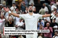 Novak Djokovic plus costaud que Félix Auger-Aliassime après un match épique à Wimbledon - Tennis - Wimbledon