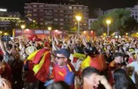 Espagne - Explosion de joie à Madrid lors du succès contre la France