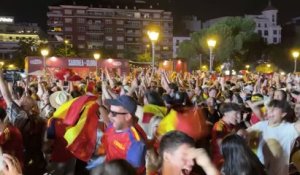 Espagne - Explosion de joie à Madrid lors du succès contre la France