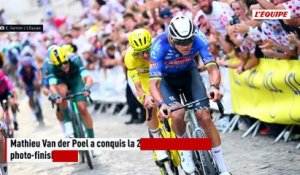 Mathieu Van der Poel remporte une dernière étape digne d'un Monument, Tadej Pogacar égale le record de cinq victoires sur le Tour de France - Tour de France