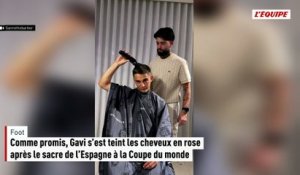 Comme promis, Gavi s’est teint les cheveux en rose après le sacre de l’Espagne à la Coupe du monde - Foot