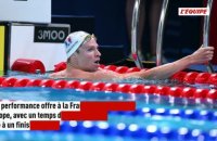 Porté par un Léon Marchand supersonique, le relais français médaillé d'argent sur 4x200 m - Natation - Championnats d'Europe