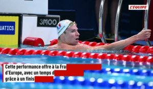 Porté par un Léon Marchand supersonique, le relais français médaillé d'argent sur 4x200 m - Natation - Championnats d'Europe