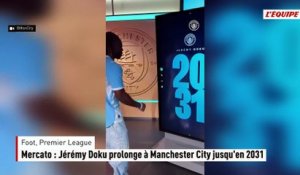 Mercato : Jérémy Doku prolonge à Manchester City jusqu'en 2031 - Foot - Premier League - Manchester City