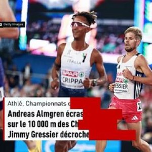 Andreas Almgren écrase la concurrence sur le 10 000 m des Championnats d'Europe, Jimmy Gressier décroche sa première médaille européenne - Athlé - Championnats d'Europe (H)