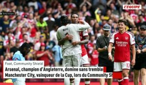 Arsenal, champion d'Angleterre, domine sans trembler Manchester City, vainqueur de la Cup, lors du Community Shield - Foot - Community Shield