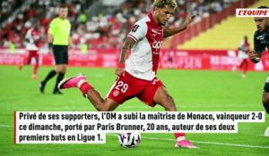 Monaco domine l'OM grâce à la révélation Paris Brunner et prend la tête de la Ligue 1 - Foot - Ligue 1
