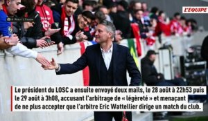 Olivier Létang envoyé devant la commission de discipline de la LFP pour son comportement en marge de Lille-PSG - Foot - Ligue 1 - Lille