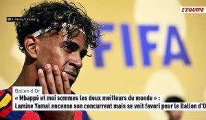 « Mbappé et moi sommes les deux meilleurs du monde » : Lamine Yamal encense son concurrent mais se voit favori pour le Ballon d'Or - Foot