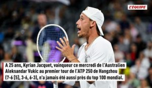 Kyrian Jacquet franchit le premier tour à Hangzhou et se retrouve virtuellement top 100 - Tennis
