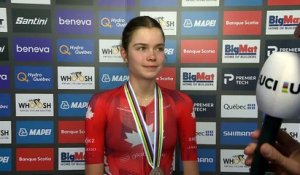 Championnats du Monde UCI Montréal 2026 - Isabella Holmgren après sa médaille d'argentsur la course en ligne Juniors