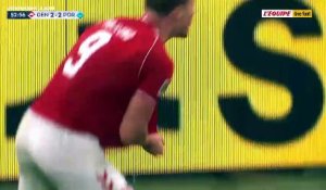 L'égalisation de Rasmus Hojlund face au Portugal avec la célébration « à la Cristiano » en vidéo - Foot - Ligue des nations - Ligue des nations