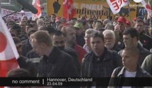 Manifestation de salariés Français et allemand de Continenta