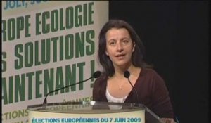 Cécile Duflot au meeting Europe écologie de Nantes