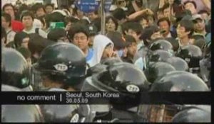 Manifestations et heurts en Corée du sud